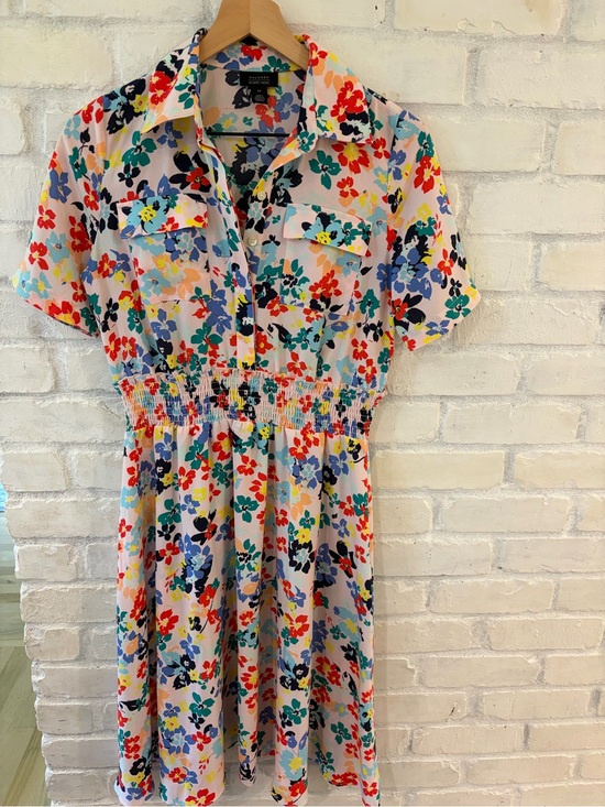 Halogen Dresses & Skirts - Halogen x Atlantic-Pacific Floral Smocked Utility Dress (B4)